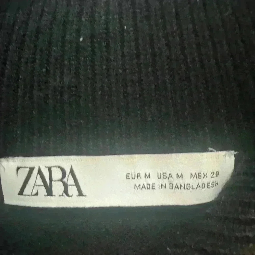 Zara blogger favorite striped collar knitted oversize sweater cardigan size m - Picture 3 of 6
